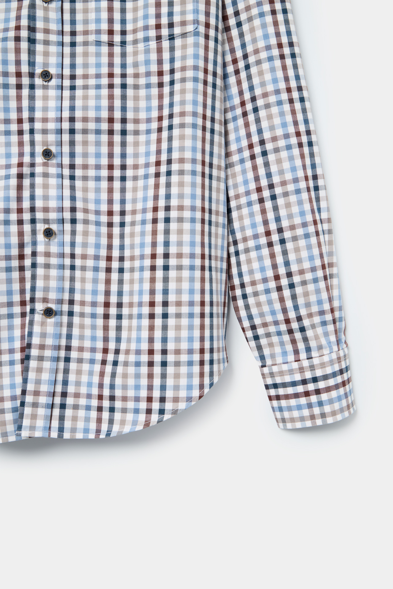 Regular Fit Blue Checkered Shirt