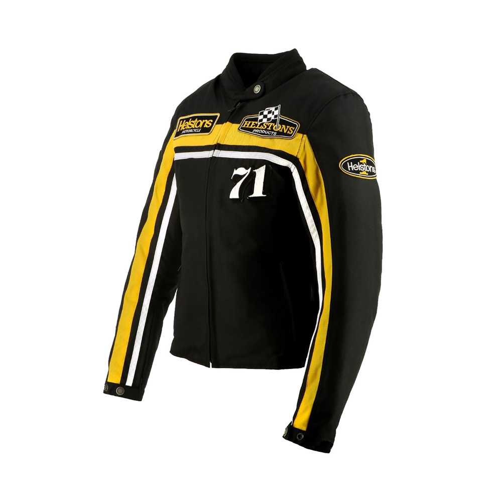 Helstons - Blouson femme Sturgis Noir / Blanc / Jaune