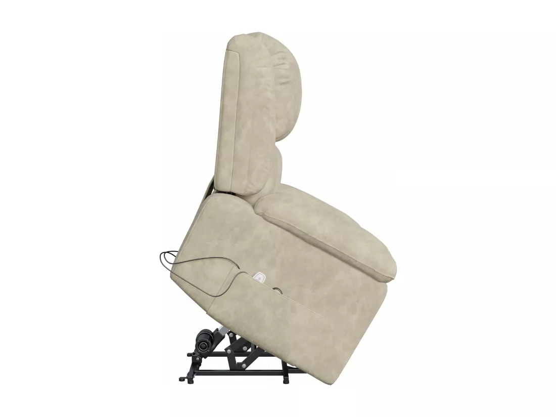 Fauteuil relax électrique en inclinable en Tissu - Girs - L93 x W102 x H106 cm - Gris