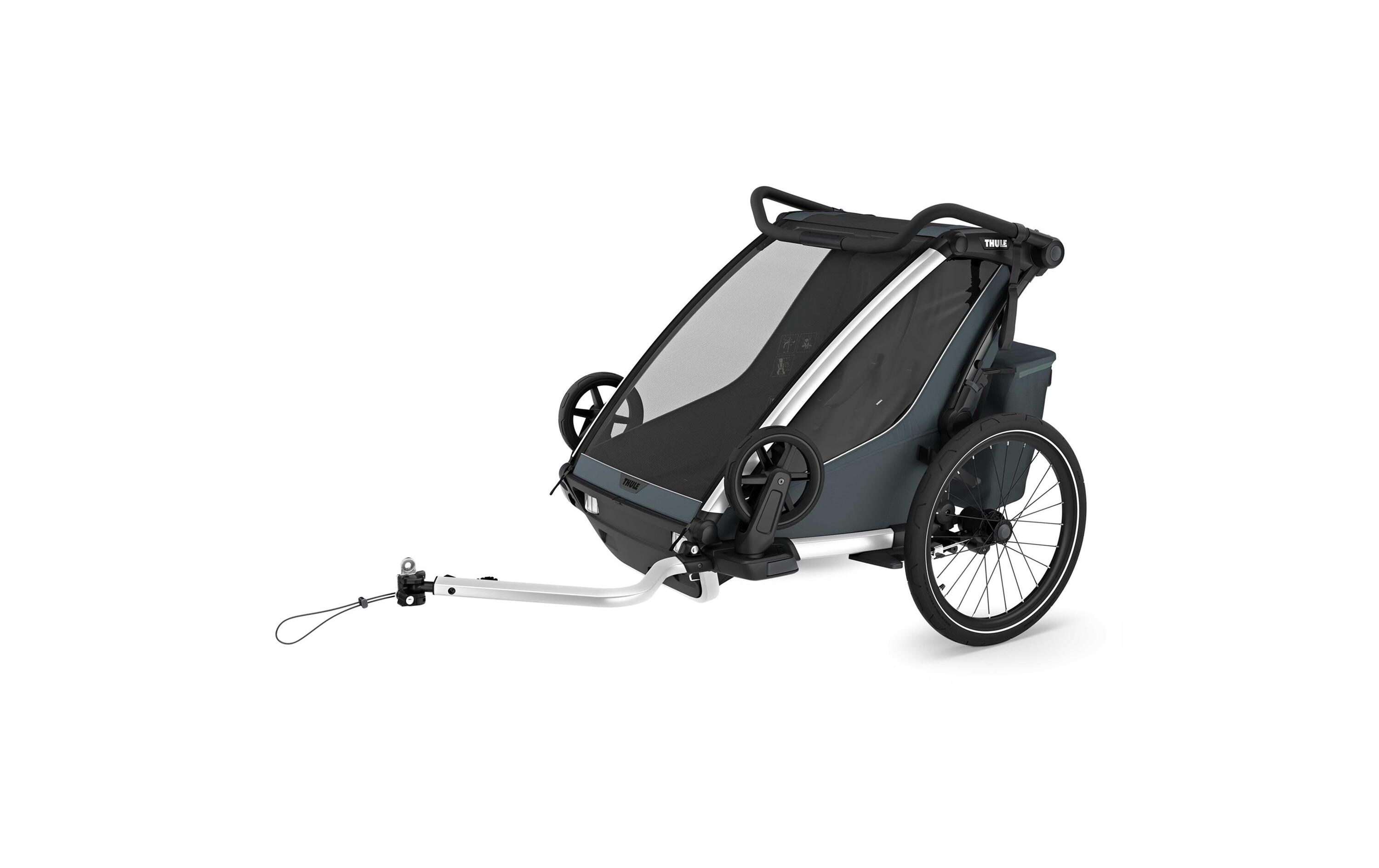 Veloanhänger Chariot Cross 2 G2 Double, Dark Slate<br>Der Fahrradanhänger für aktive Eltern