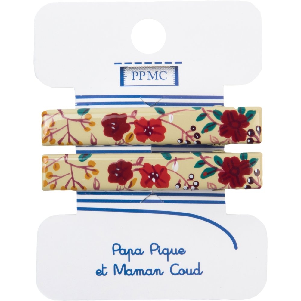 Barrette Croco Moyenne Coquelicot