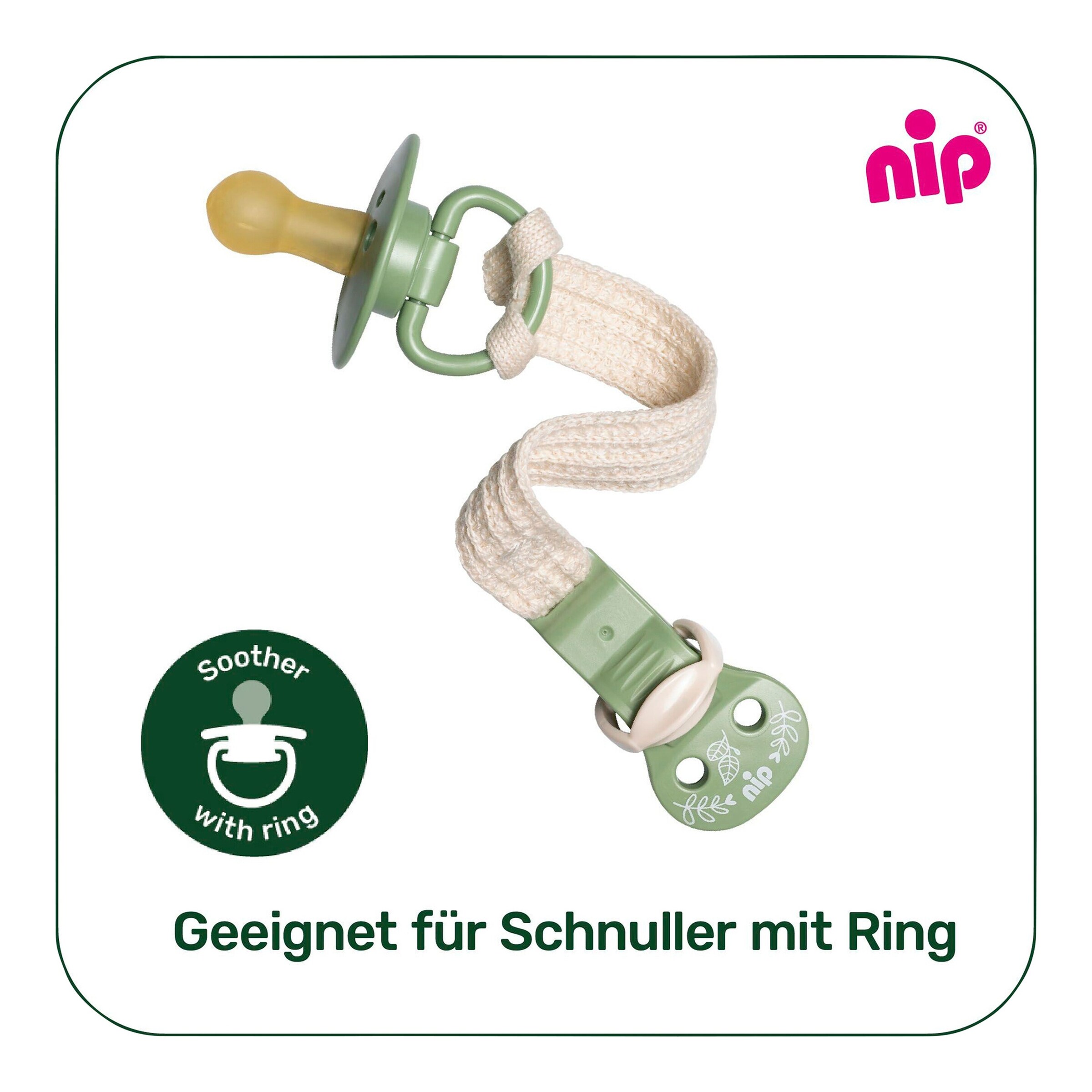 nip Schnullerband Stay beige