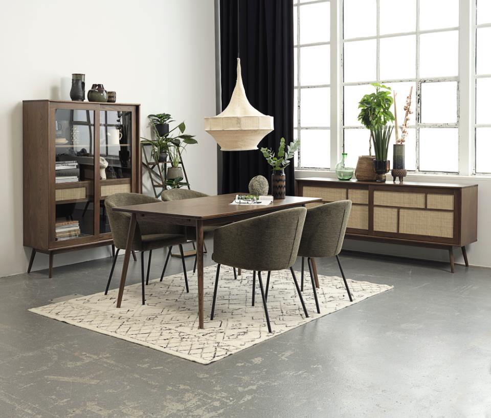 Dressoir Yass smoked eiken met rattan