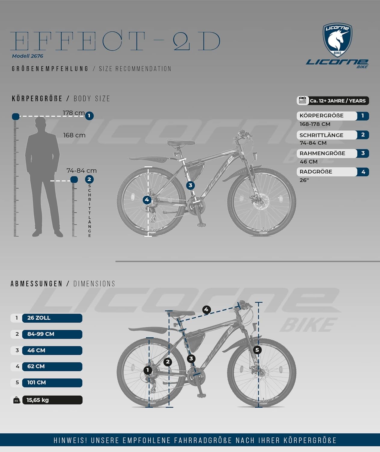 Bicicleta de montanha premium Licorne Bike Effect