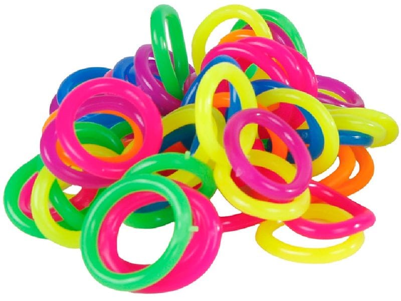Sombo Bastelset Loom Bands XXL 72-teilig 72 farbige Ringe und Clips