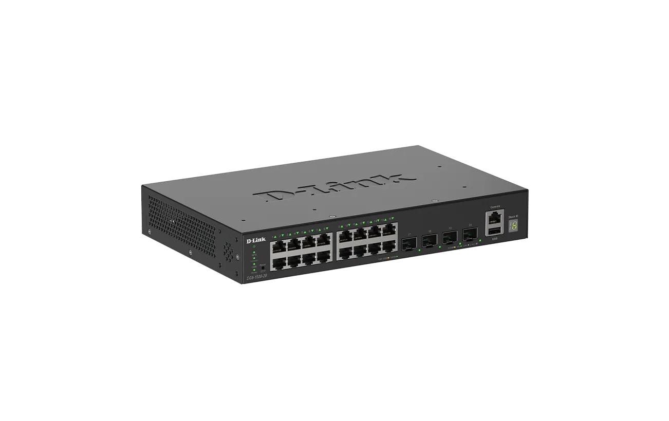 SFP+ Switch DGS-1530 20 Port<br>Gigabit Stackable Smart Managed Switches mit 10G Uplinks