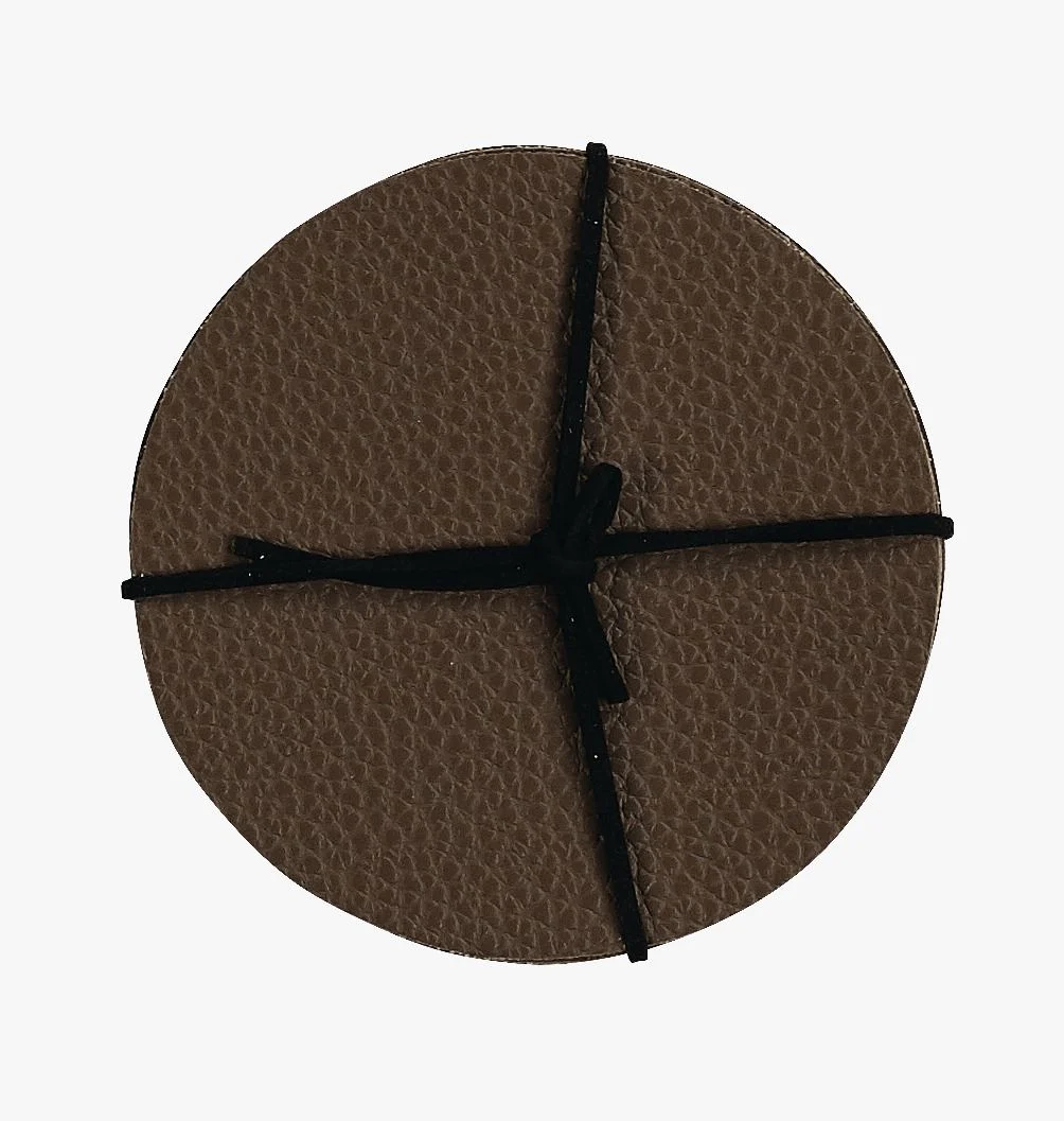 4pk drikkebrikke svart - ø 10 cm