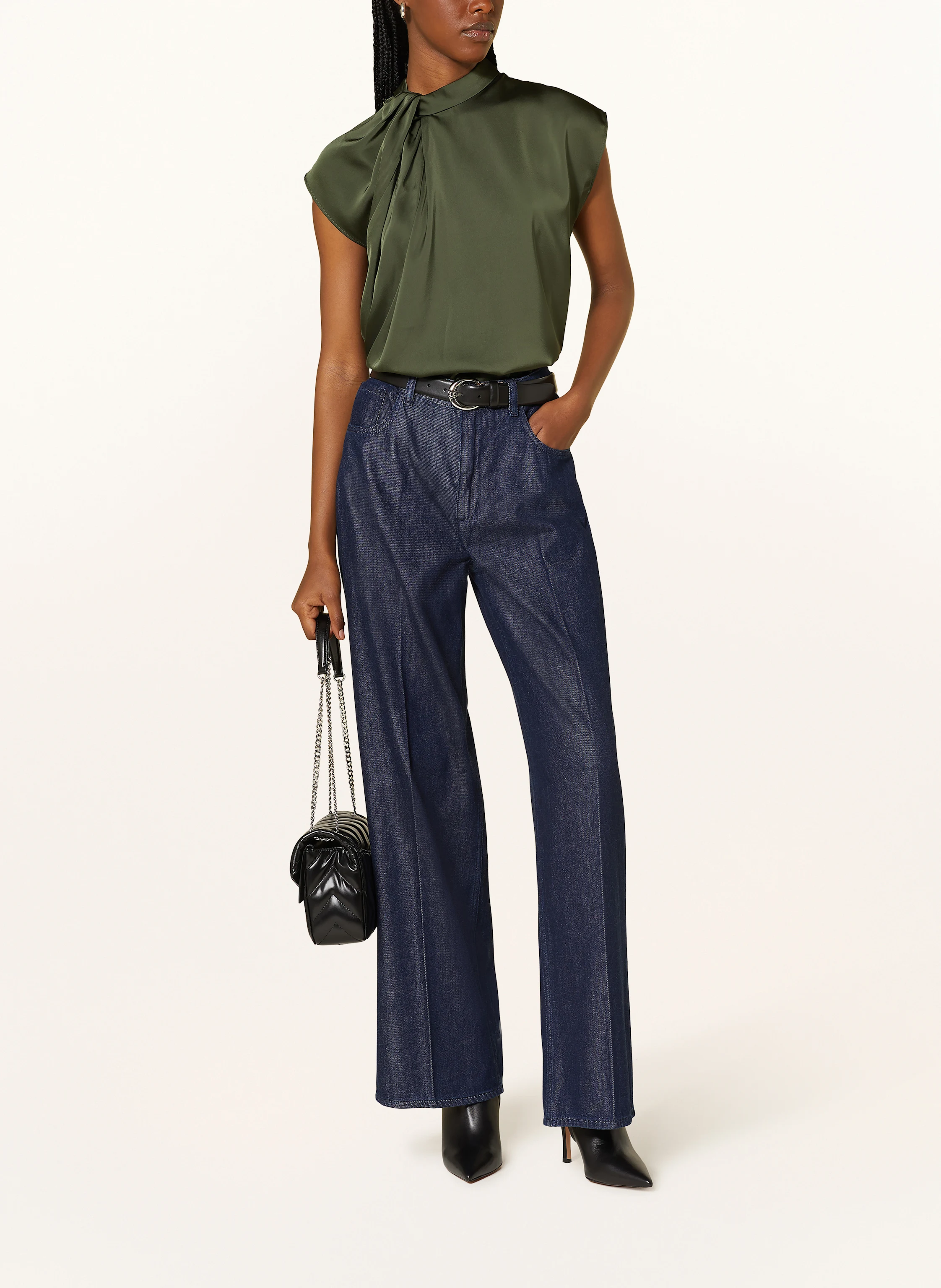 NEO NOIR Blusenshirt FLEUR aus Satin