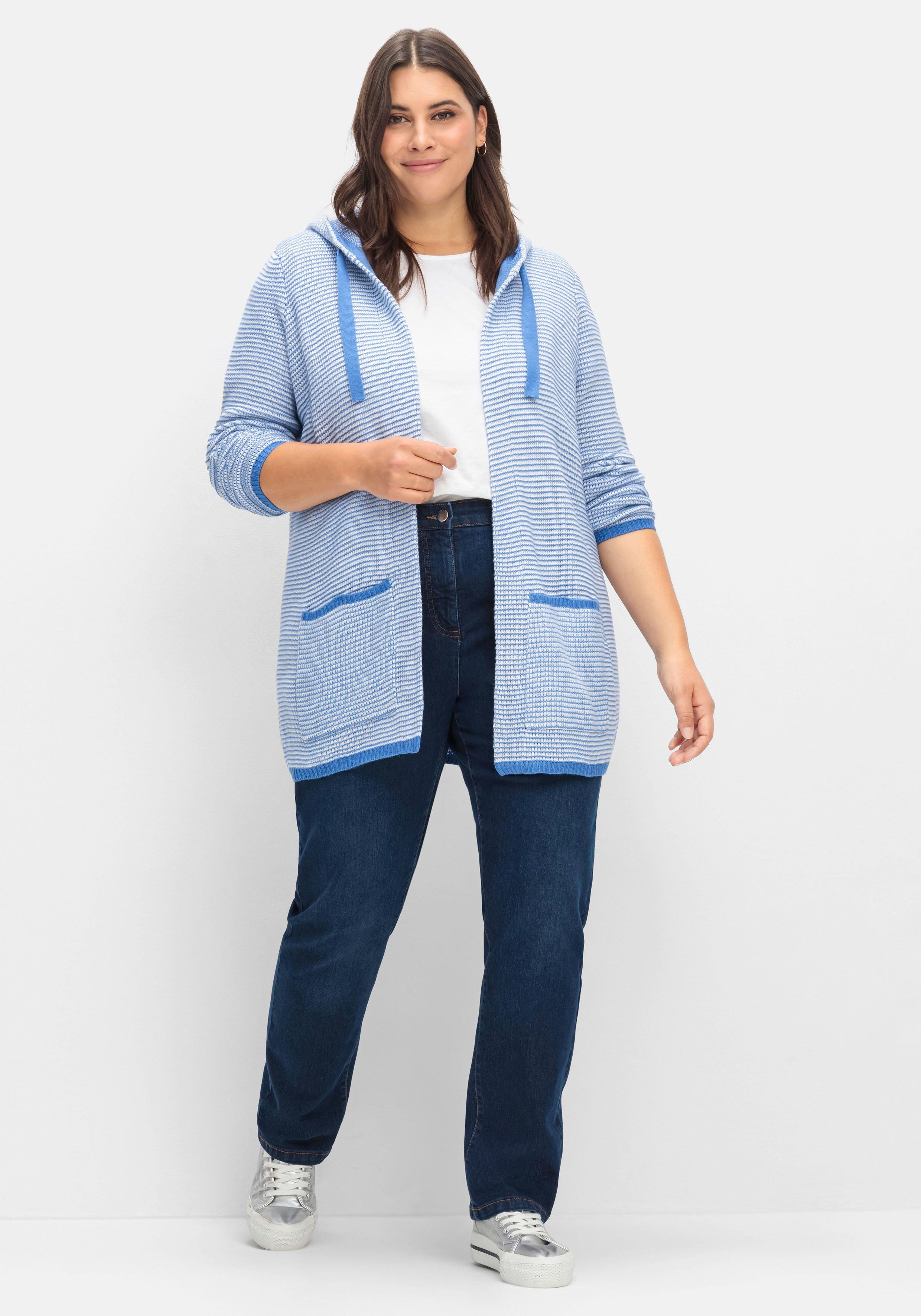 Strickjacke in Longform, mit Taschen