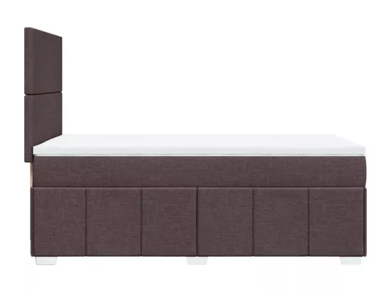 Sommier tapissier avec matelas Marron foncé 90x200 cm