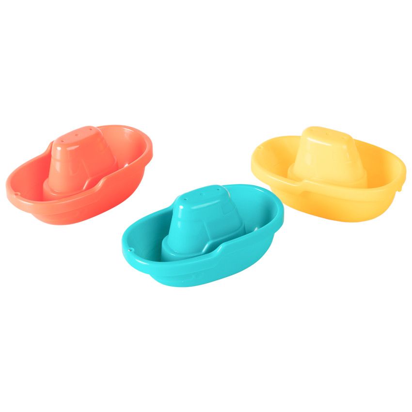 Jouet de bain bateau x3 - Ecru