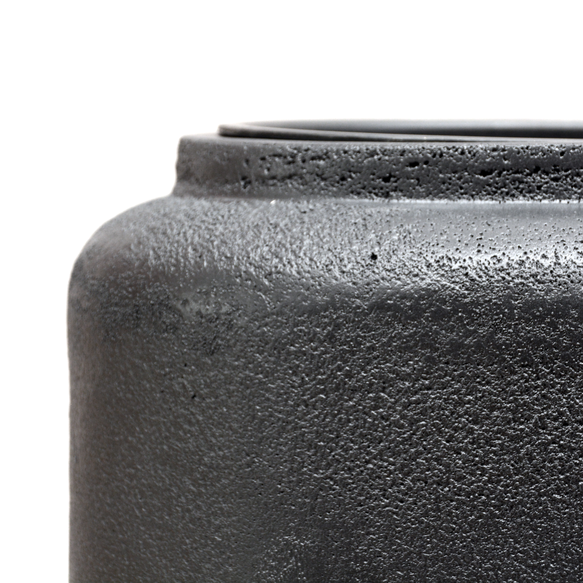 Plantenpot Horsens M rough black Ø37 x H80 cm