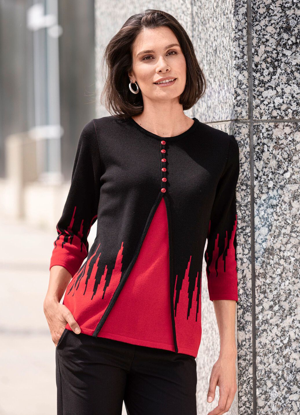 Pullover in Twinset-Optik