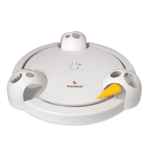 Brinquedo giratório branco para gatos