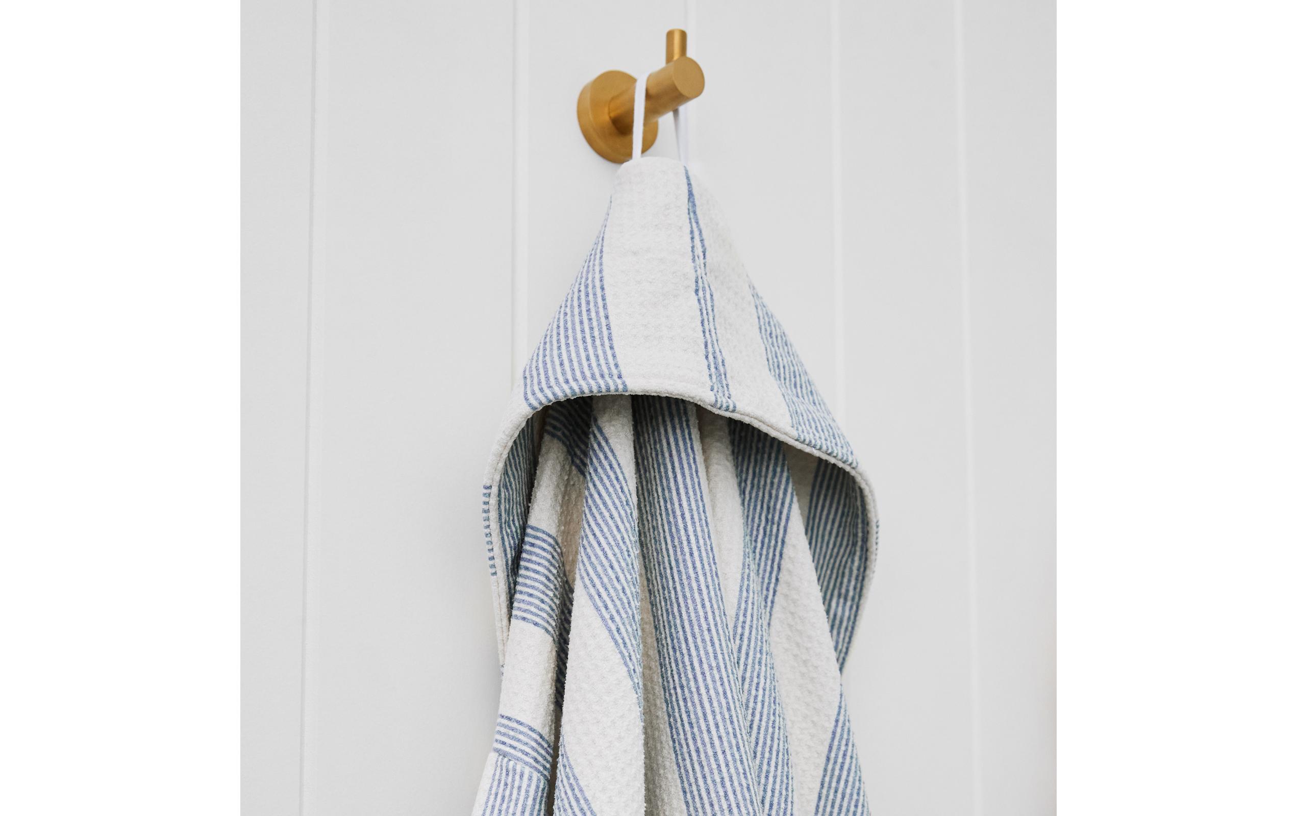 Bademantel Waffle Storm Cloud Blau/WeissSchnell trocknender Bademantel