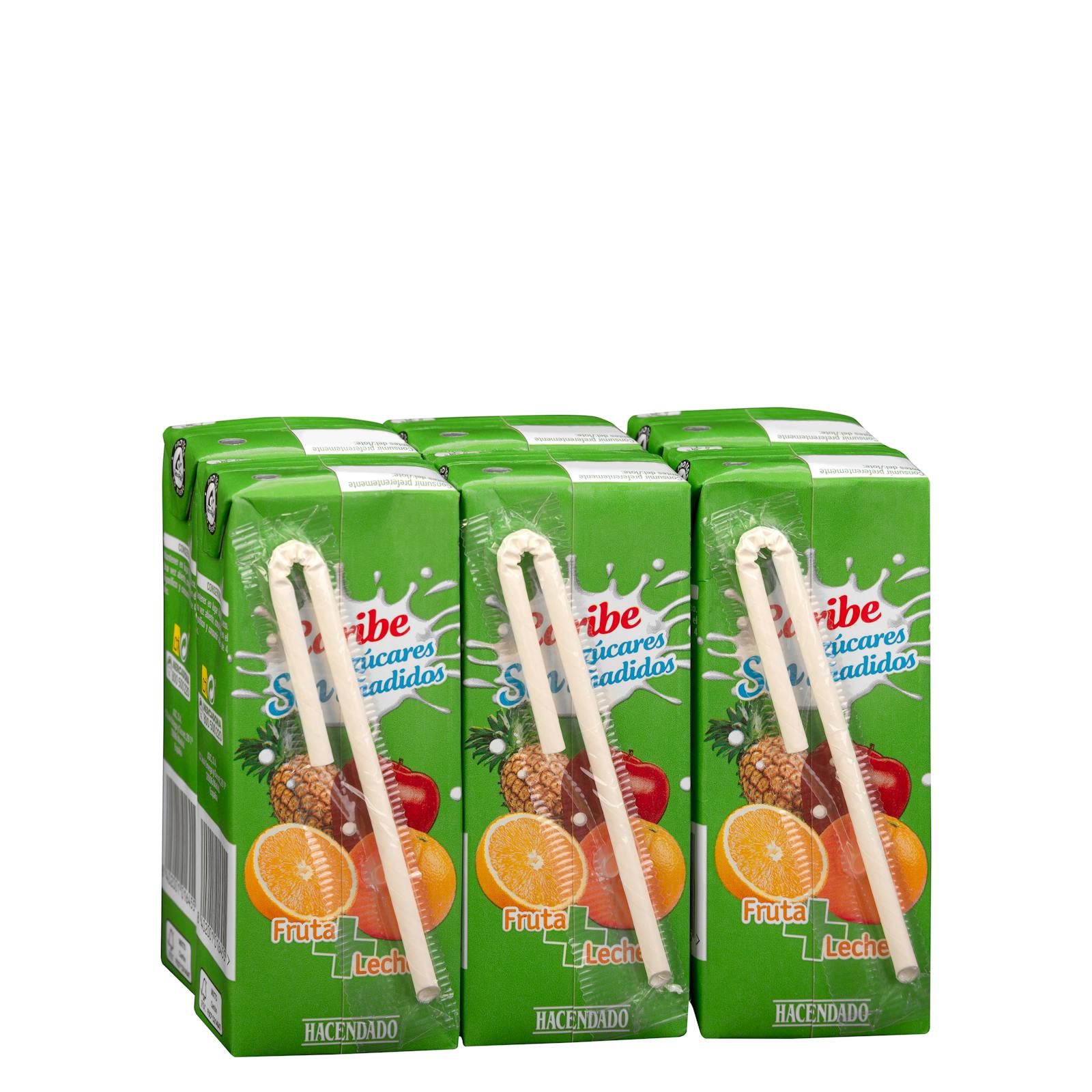 Hacendado Fruits et lait des Caraïbes sans sucre ajouté