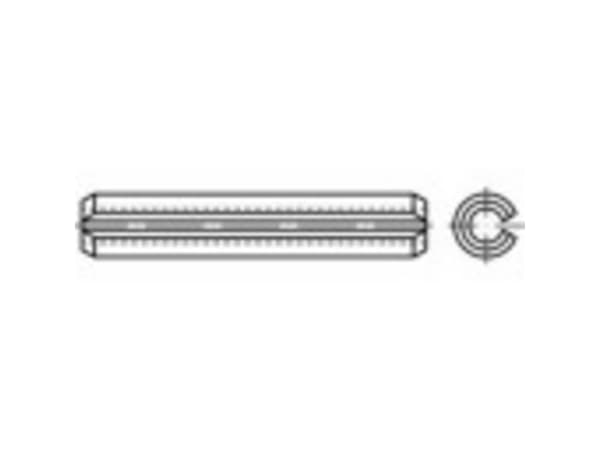 TOOLCRAFT Rørstifter (Ø x L) 16 mm x 100 mm Fjederstål 10 stk