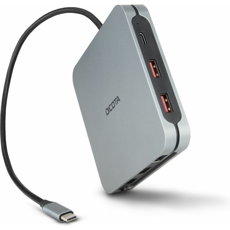 DICOTA D32057 hub & concentrateur USB Type-C 10000 Mbit/s Argent