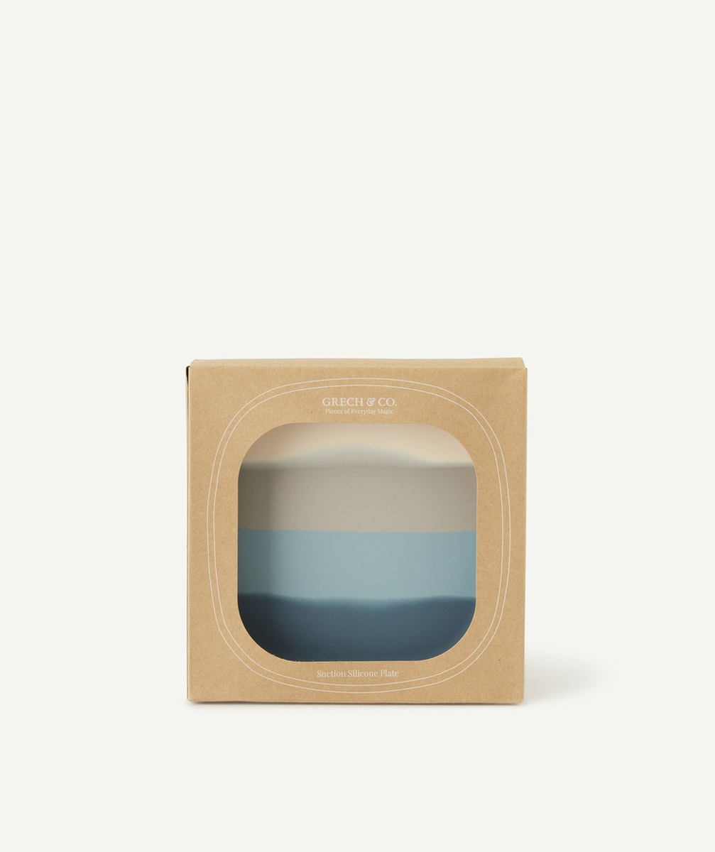 GRECH & CO.ASSIETTE BLEUE ENFANT EN SILICONE