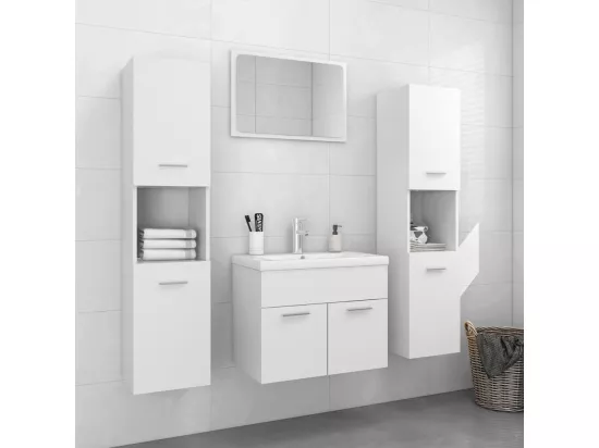 Ensemble de meubles de salle de bain Blanc 10