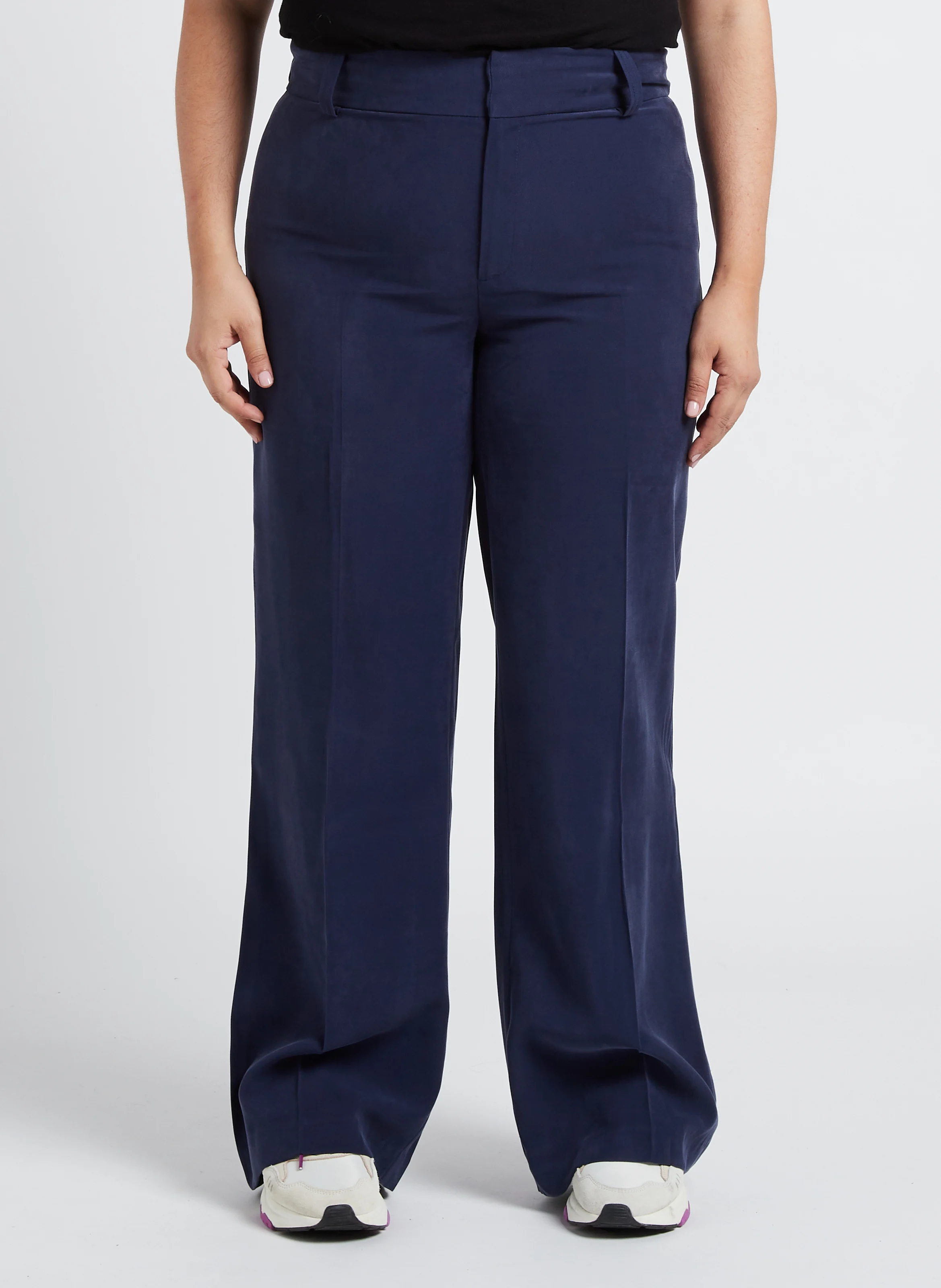 Pantalon droit fluide | Bleu
