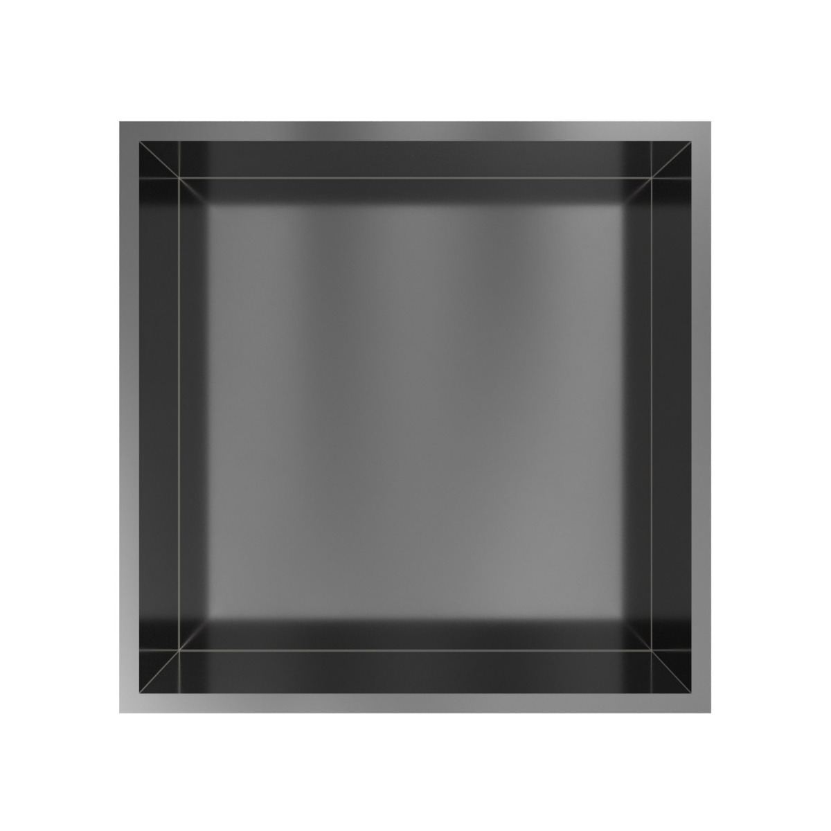 Hotbath &More inbouwnis 30x30x10cm geborsteld gunmetal PVD