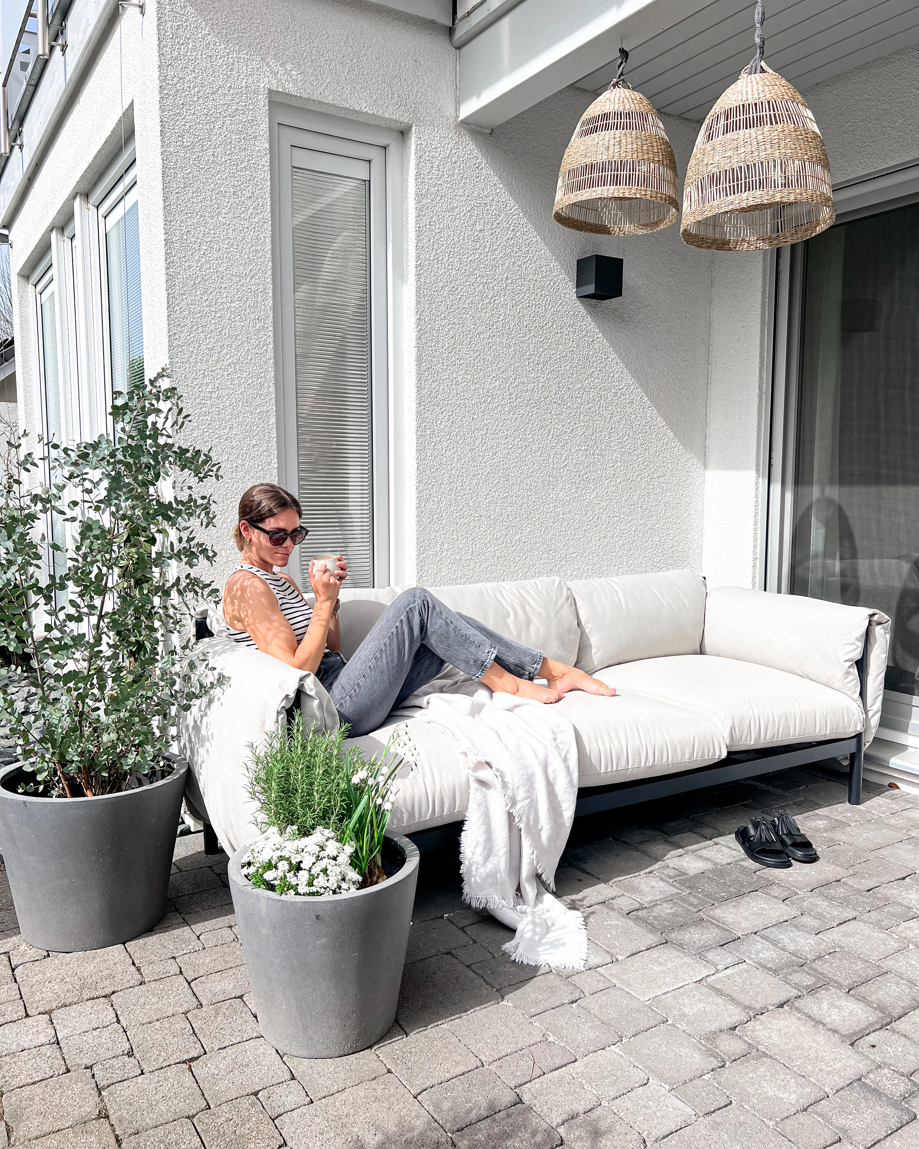Tuin bankenset 5-zits ESPERIA Metaal Grijs