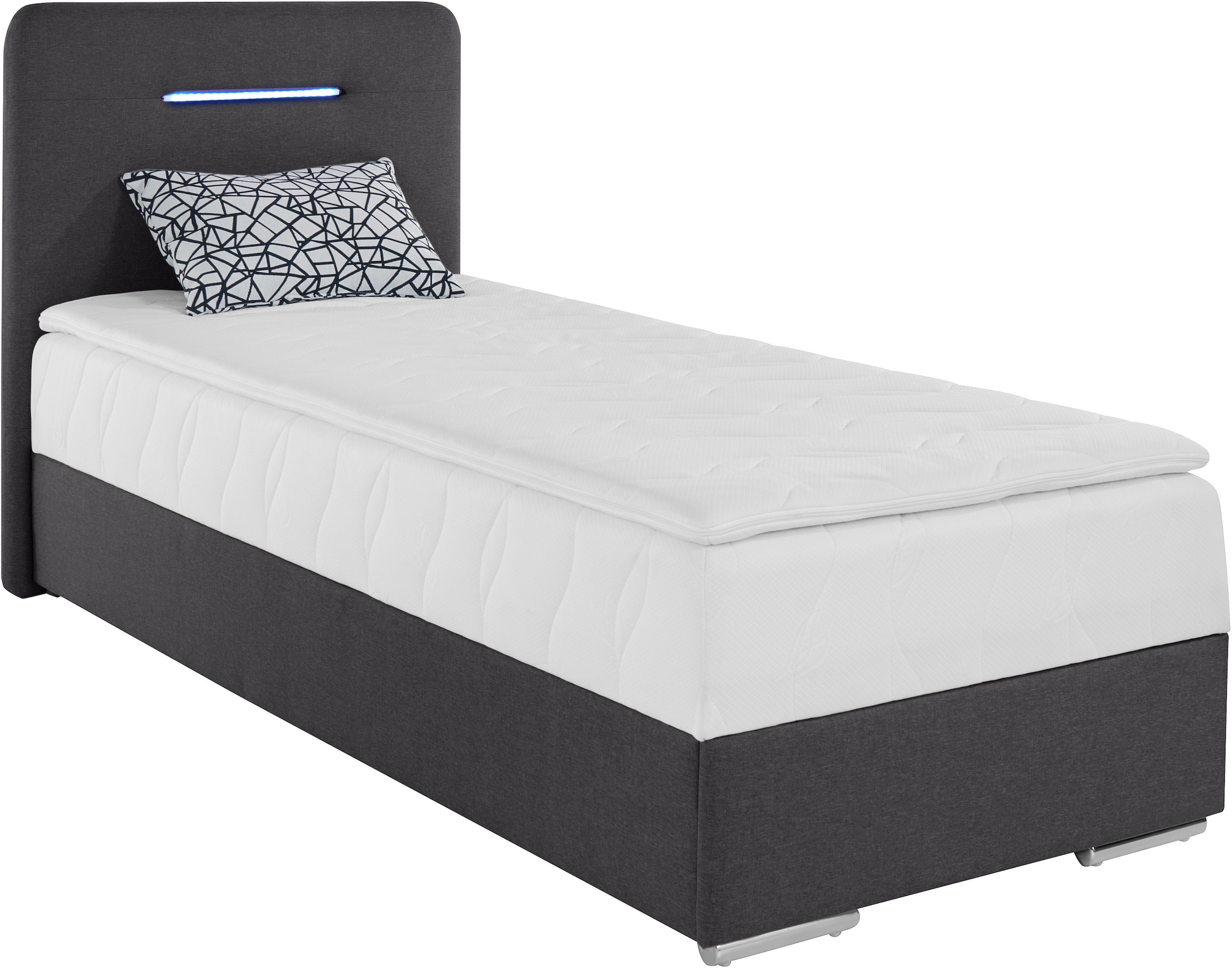 COTTA Boxbett »Lighstar« inklusive LED-Beleuchtung, Topper, Bettkasten und Zierkissen