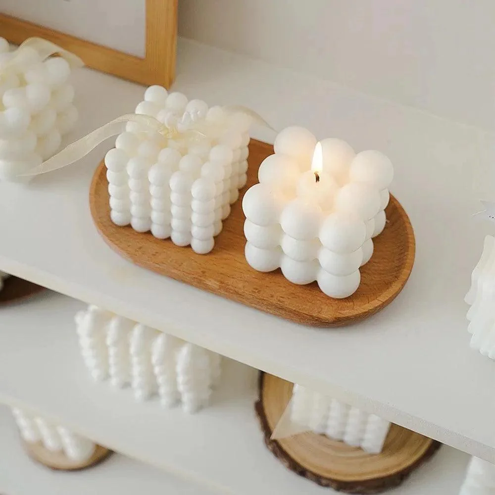 Various Bubble Cube Candles | Soy Wax Scented candle | Home Decor Ornaments