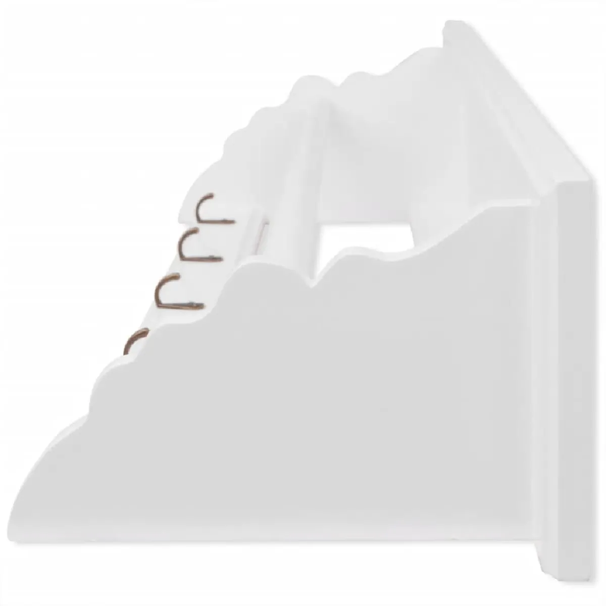 Decoshop26 Porte-manteau baroque blanc