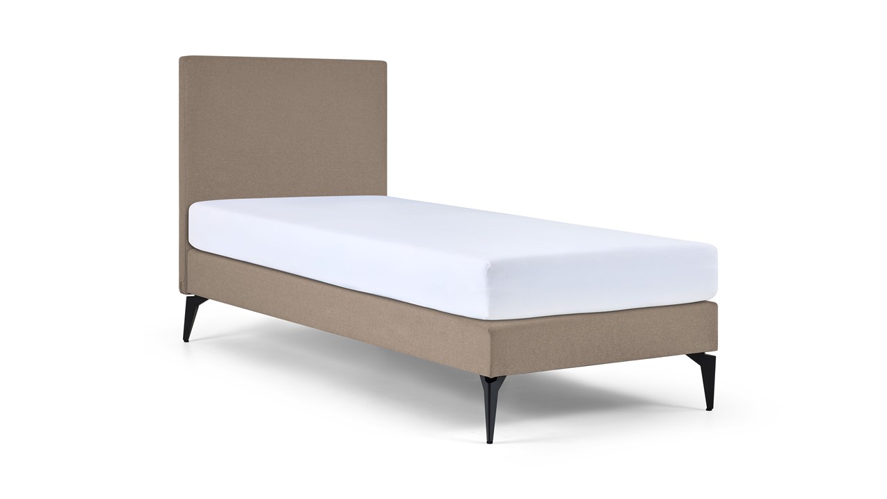 Boxspring Cisano met Silver Pocket Deluxe Foam matras taupe