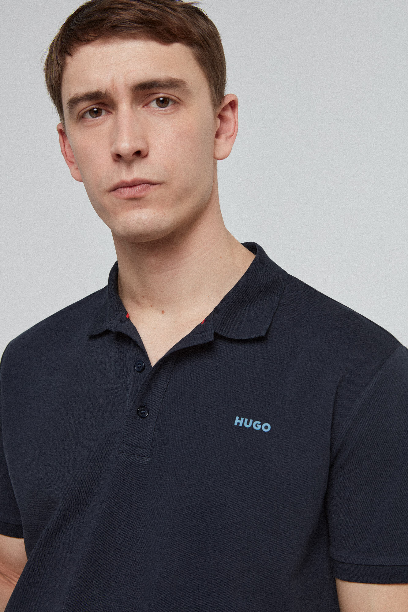 Camisa polo de manga curta - azul escuro