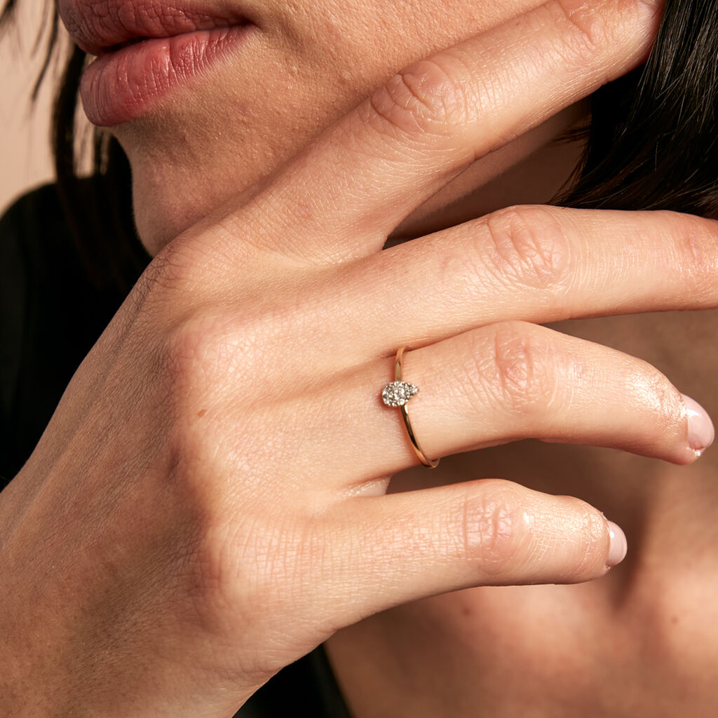 Bague Pear C Or Jaune Diamant