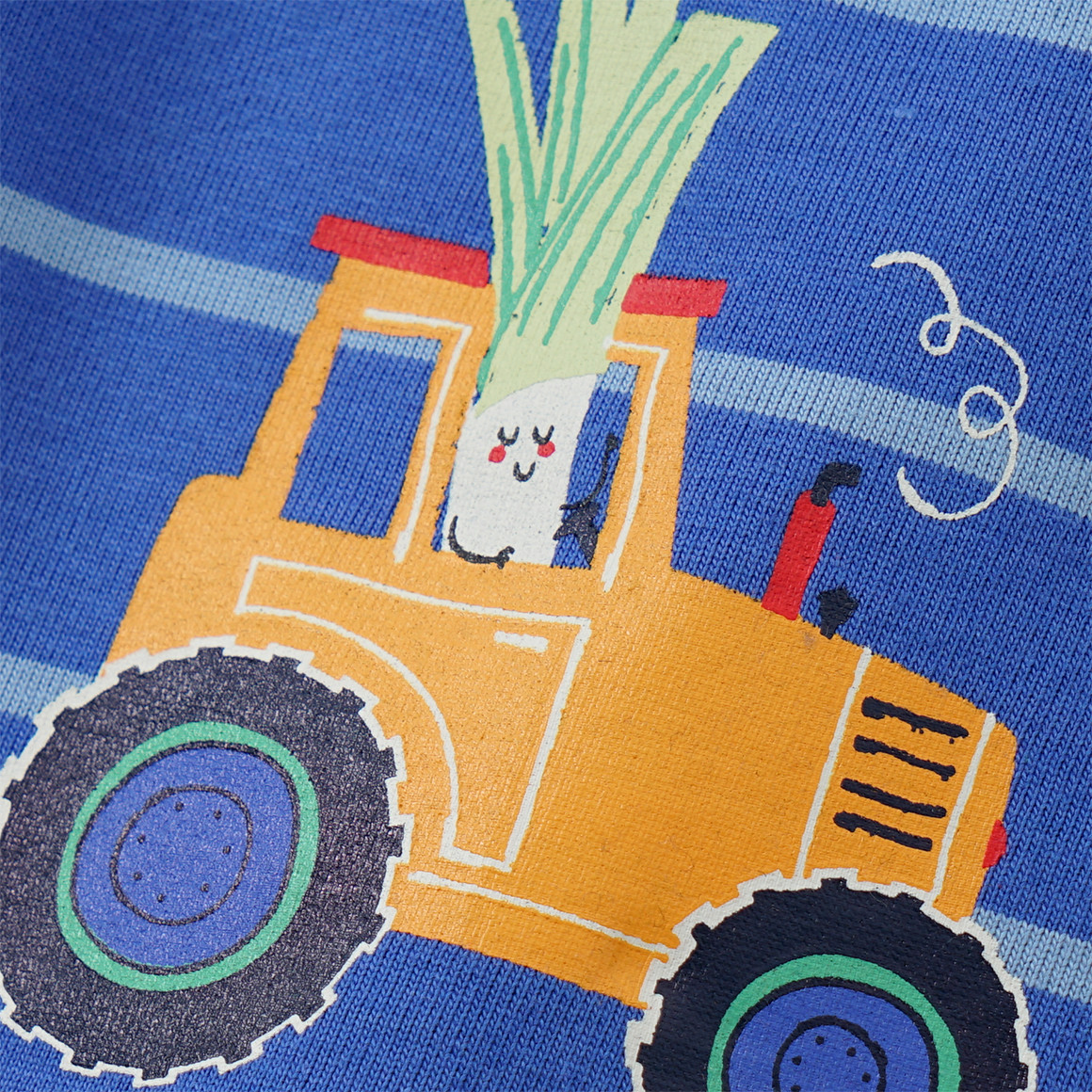 Topomini Baby T-Shirt mit Traktor-Print blau