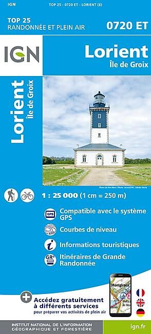 IGN - TOP 25 0720 ET LORIENT ILE DE GROIX 1 25 000