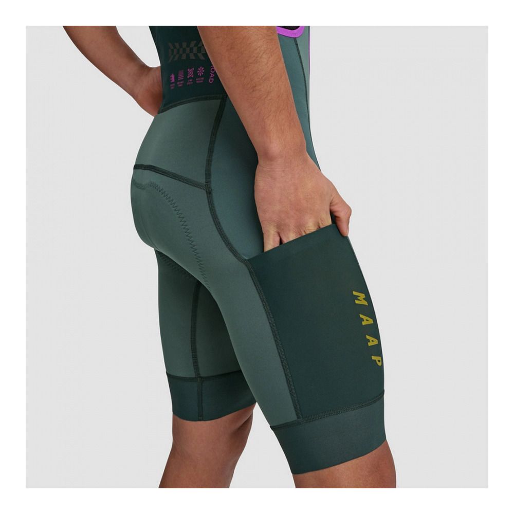 Maap ALT ROAD CARGO - Cuissard À bretelles Homme cypress