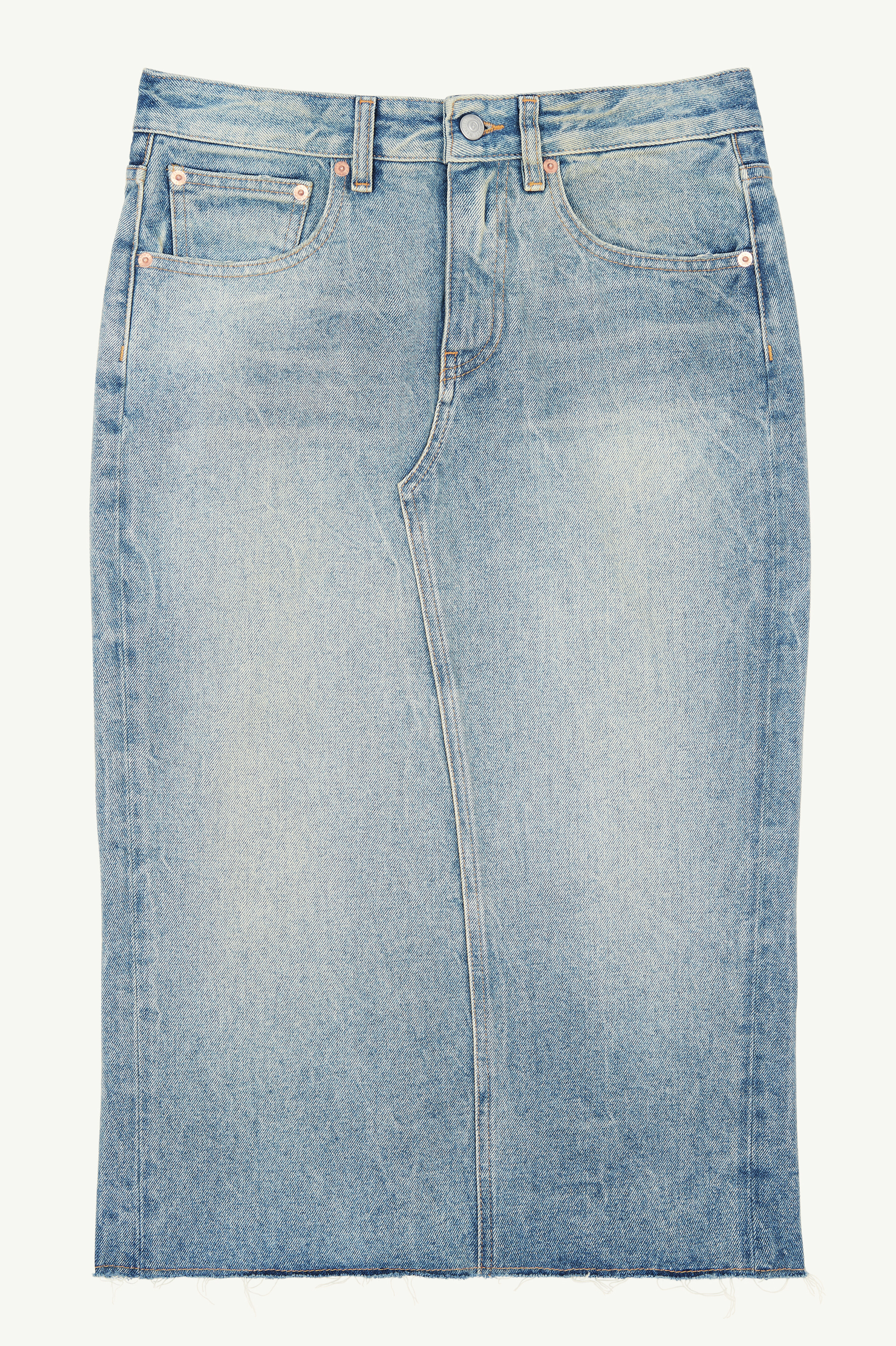 Jupe mi-longue en denim pour femme