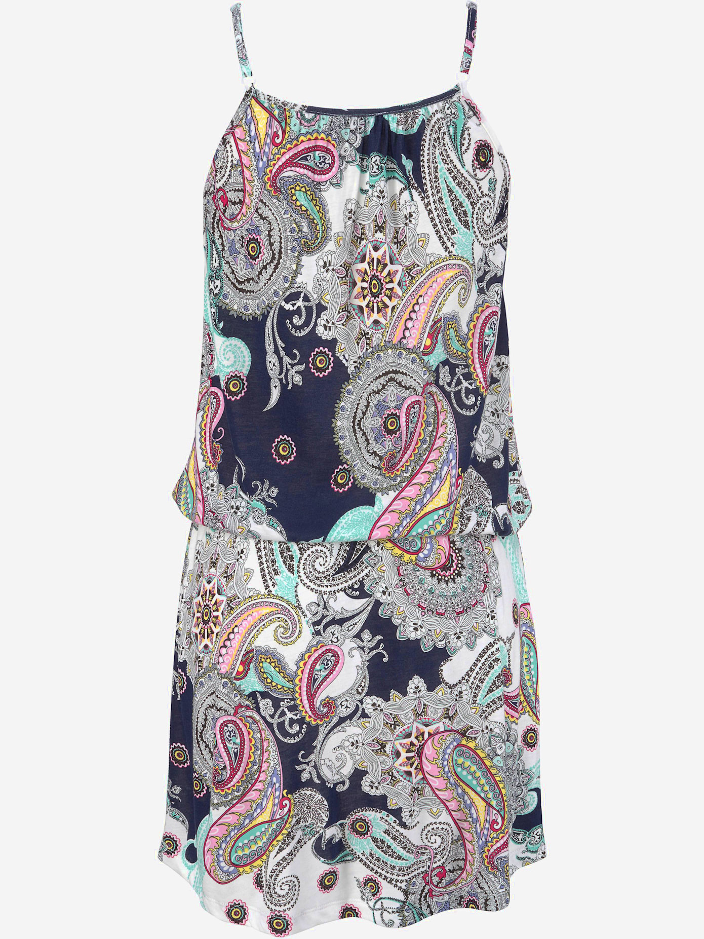 Robe de plage encolure ronde avec petite ouverture