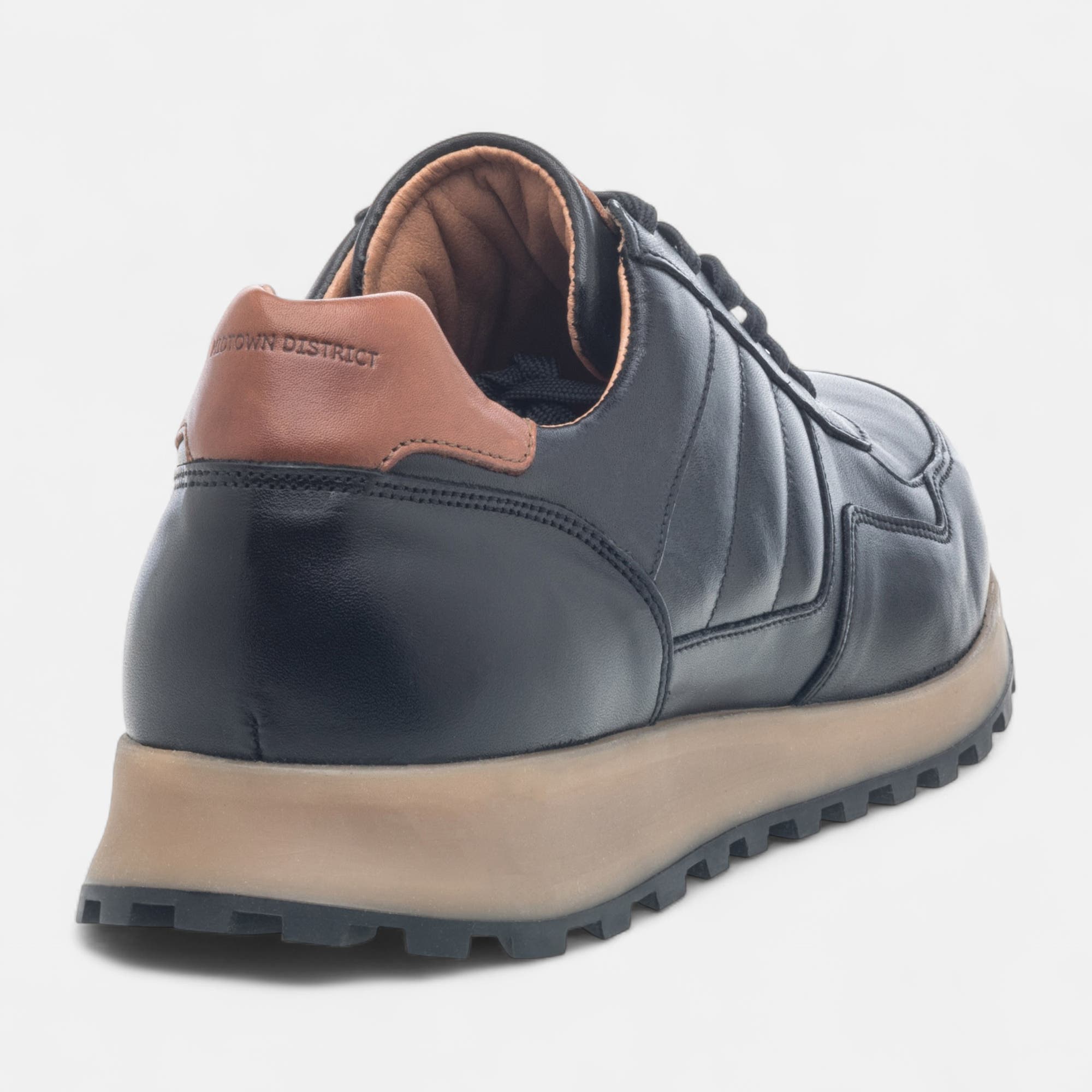 Baskets basses Homme en cuir noir