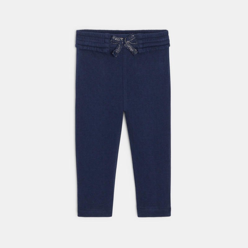 Pantalon maille fantaisie ceinture élastique bleu bébé fille Bleu