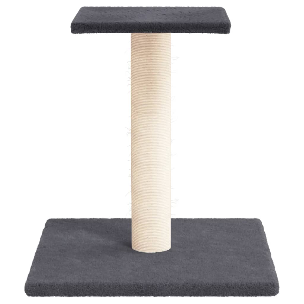 Arranhador para gatos vidaXL com plataforma, cinza escuro, 38 cm