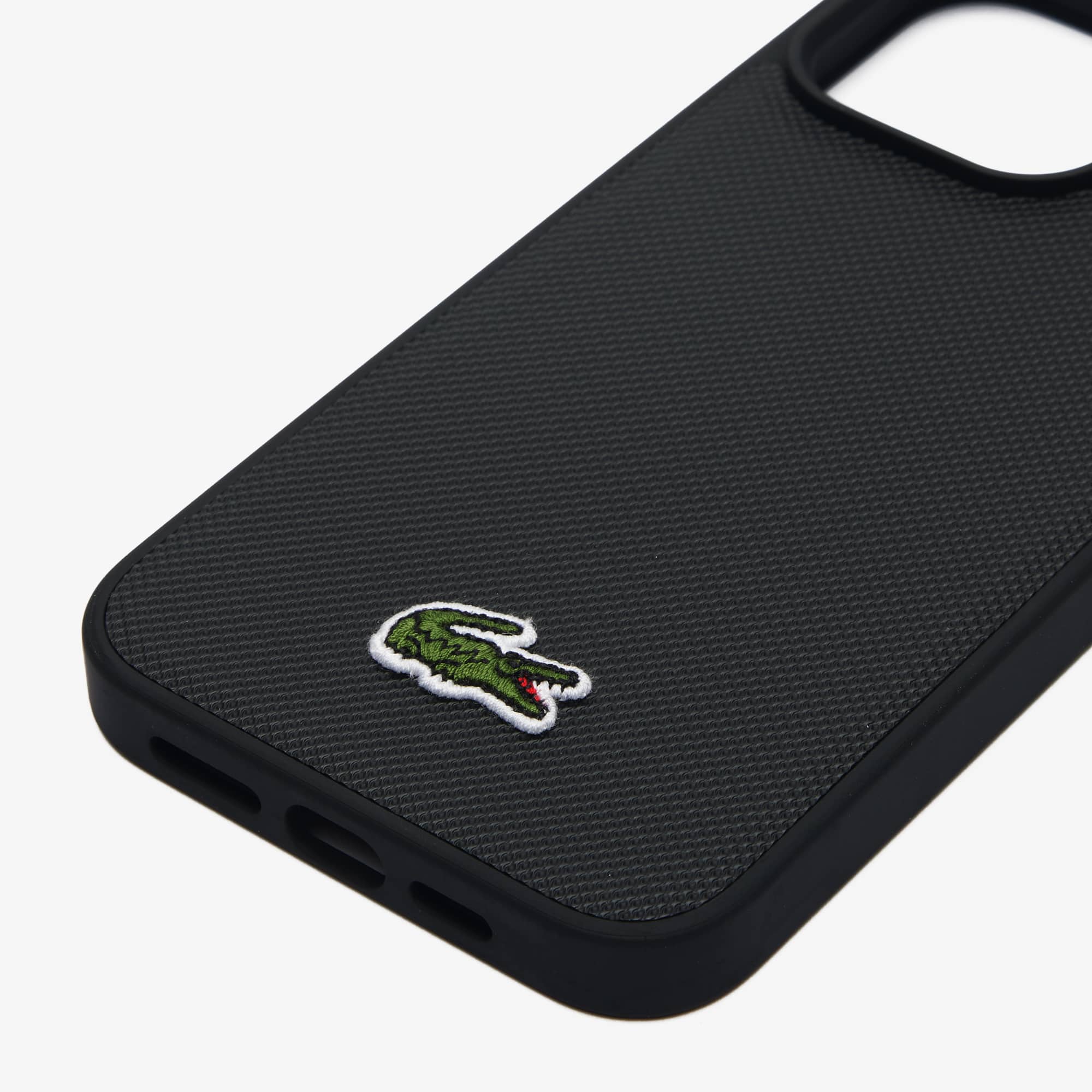Coque iPhone 15 Pro Max effet petit piqué Coques iPhone - Noir - Lacoste - Unisex