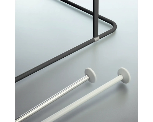 Douchegordijnrail spirella MAGIC UNIVERSAL 90 x 90 cm / 90 x 80 x 90 cm / 170 x 75 cm mat zwart 10.21554