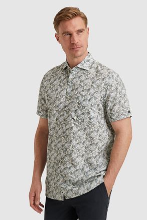 Vanguard Short Sleeve Overhemd Print Blauw Groen VSIS2503232-7004 kopen