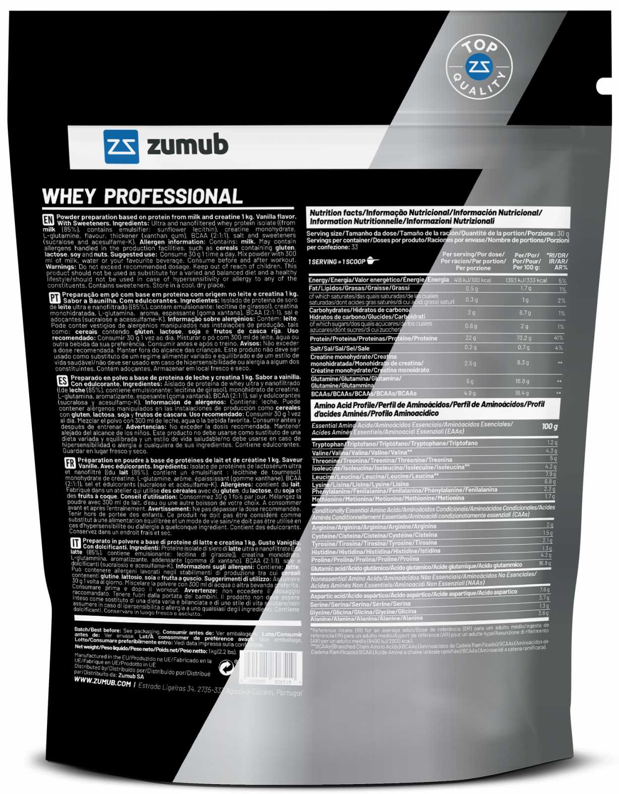 Zumub Professional Whey Protein 1kg