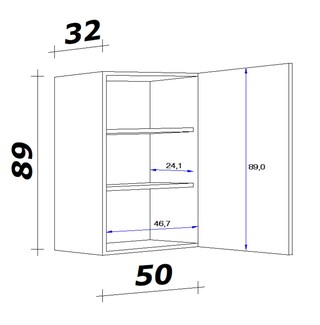 Hoch-Hängeschrank Nano Braun