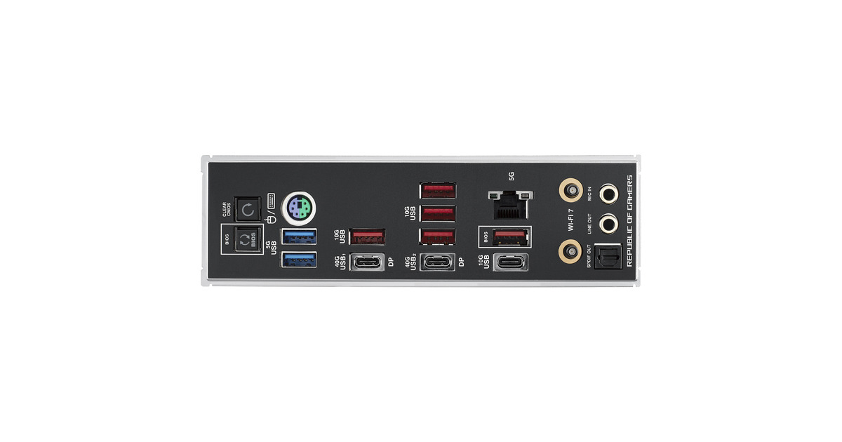 ASUSROG CROSSHAIR X870E APEX socket AM5 moederbord  (RAID, 5 Gb-LAN, Wi-Fi 7, BT 5.4, Sound, ATX)