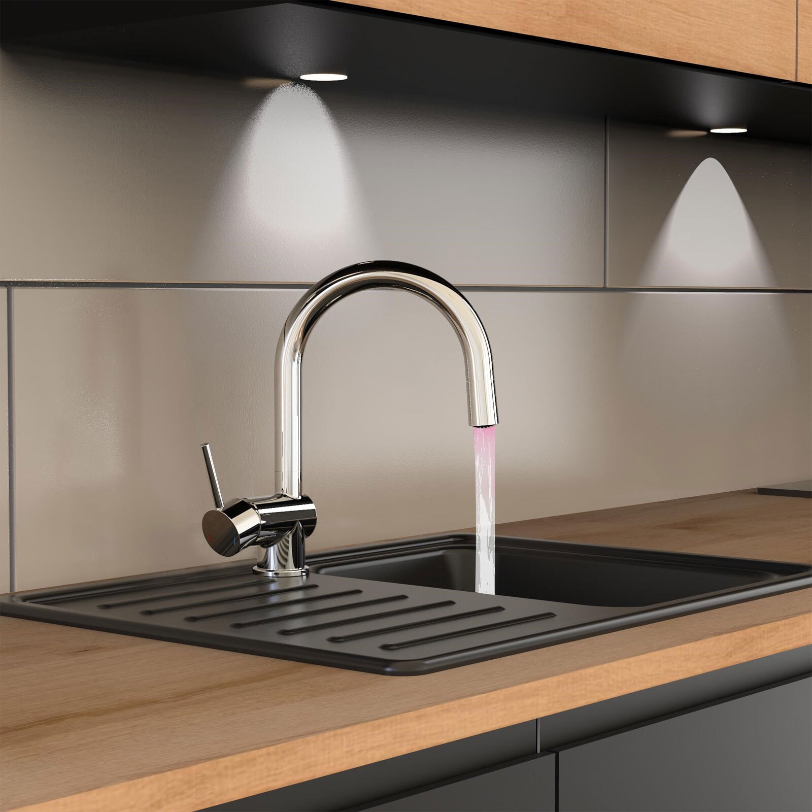 SCHÜTTE Spültischarmatur Stella mit LED