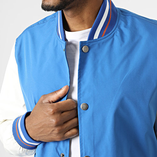 Veste Bomber Bleu Roi Blanc
