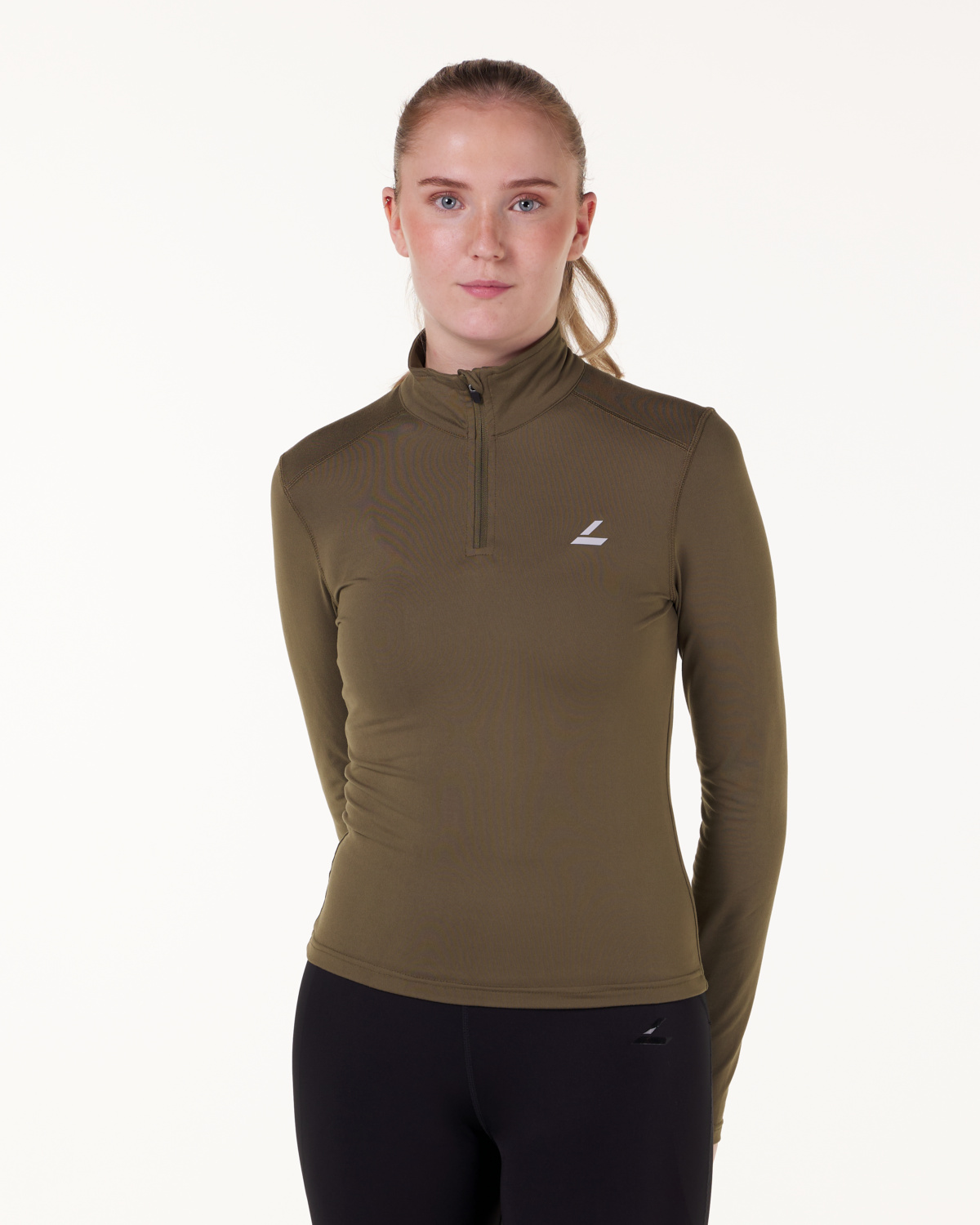 LEVITY Essential 1\4 Zip Sweater Green Burnt